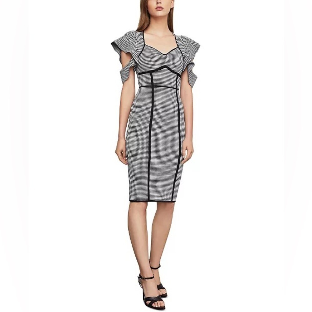 Bcbgmaxazaria Structured Houndstooth Jacquard She… - image 2